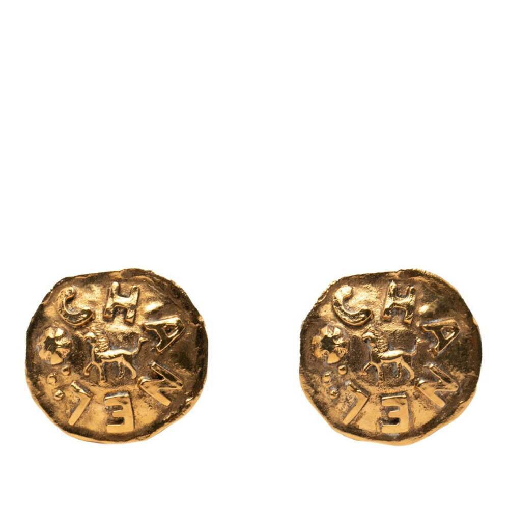 CHANEL Vintage Gold Earrings
